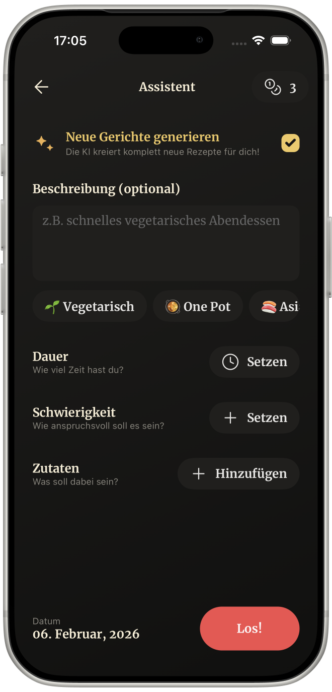 Kochen ohne Entscheidungsstress